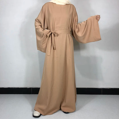 15 Colors Basic Plain Nida Abaya With Free Belt High Quality Muslim Women Modest Simple Dress EID Ramadan Islamic Clothing.