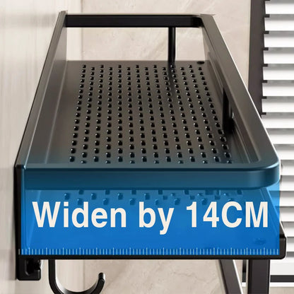 60 cm Breite, verbessertes WC-Aufbewahrungsregal/Badezimmer-Shampoo-Regale, Kleiderbügel, Duschregal, Kleiderbügel, Eckregal