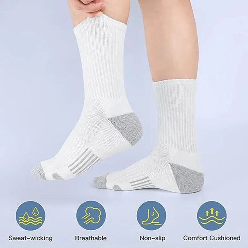 6/12 Pairs Men's Outdoor Gym Socks High Quality Comfortable Soft Ground-Gripping Football Large Size New Style.