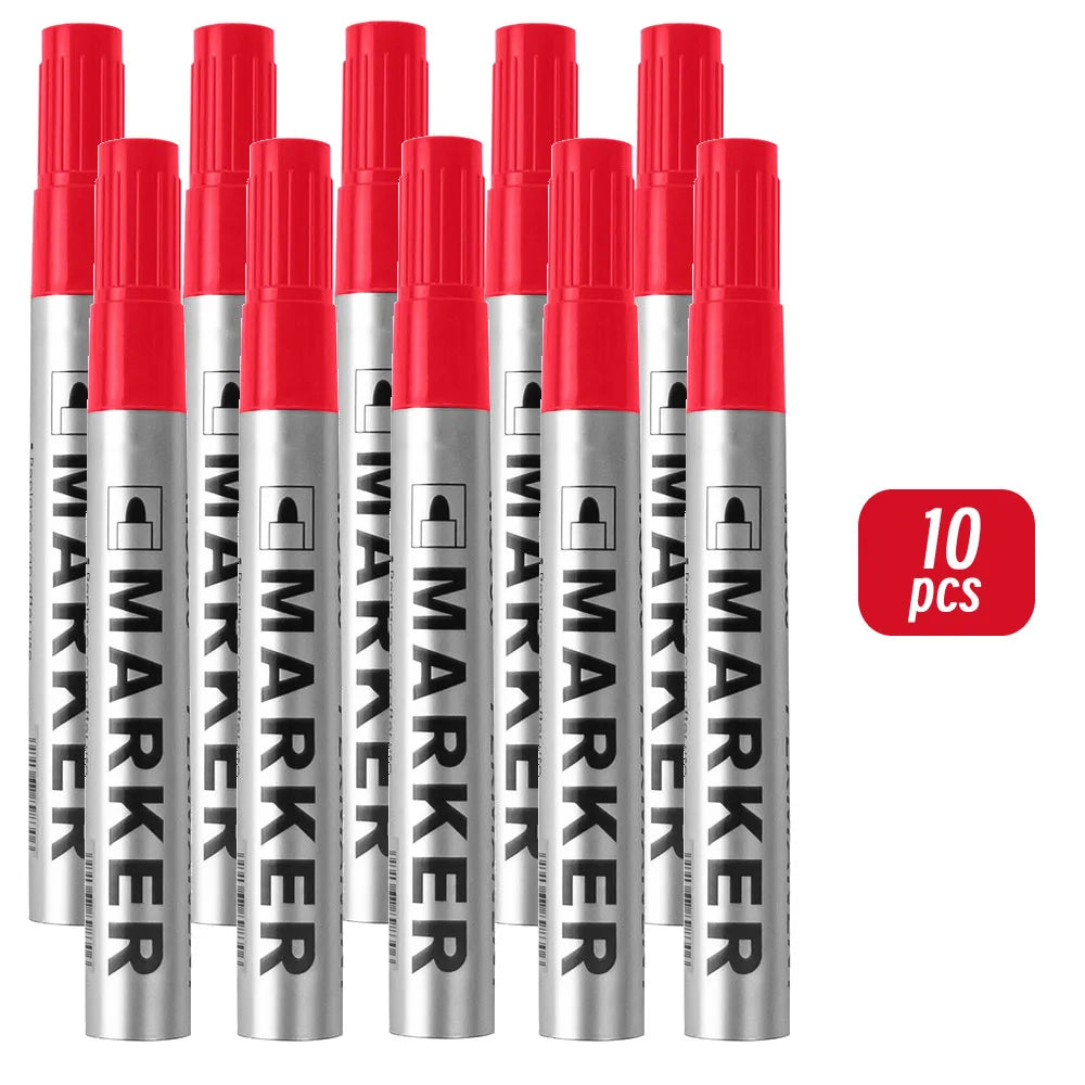 Permanenter Farbmarkierungsstift, wasserfester schwarzer Stift für Reifen, ölige Marker, schnell trocknender Signaturstift, Schreibwarenzubehör.