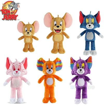 20cm-35cm Anime Tom and Jerry Plush Toy Cartoon Movie Series Clolourful Cat Mouse Cute Plushies Stuffed Animal Doll Toys.