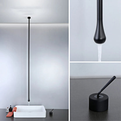 Luxuriöser Badezimmer-Wasserhahn aus gebürstetem Goldmessing im Deckendesign mit doppelter Steuerung von Hot & Cold-Waschtischarmaturen. Einfacher und anpassbarer Wasserhahn