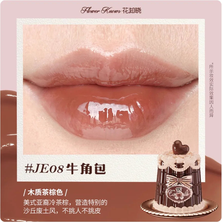Flower Knows The Sweetie Bear Collection Coating Lip Jelly Lip Cream 5ml Lip Makeup Professional Cosmetics