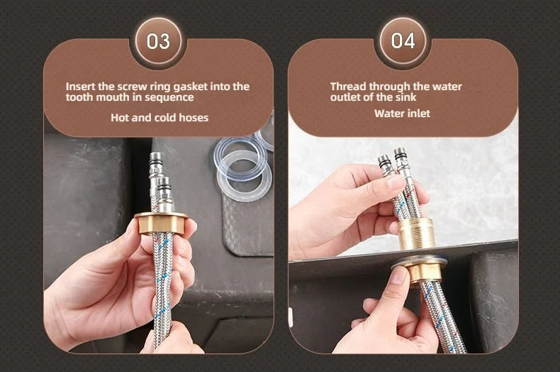 Kitchen Hot and Cold Water Faucets Household Kitchen Sink Splash Proof Sink Tap Deck Mounted Sprayer Taps