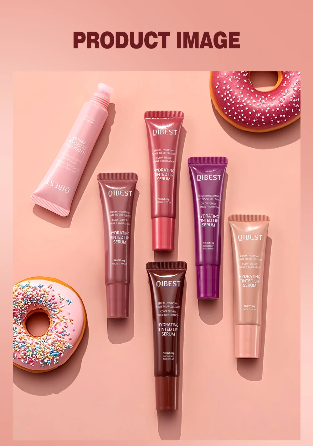 QIBEST Crystal Lip Balm Moisturizing Lip Gloss Oil Jelly Lipgloss Long Lasting Liquid Lipstick Hydrating Tinted Lip Serum Makeup.