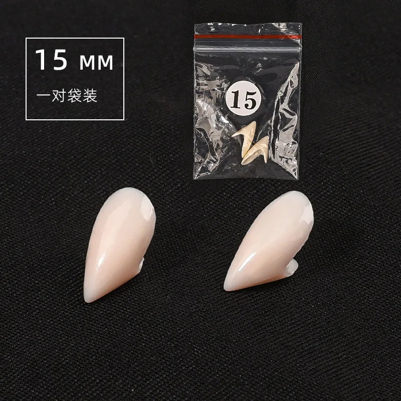 5Pairs Halloween Vampir Zähne Fangs Zahnersatz Prop Party Kostüm DIY Cosplay Requisiten Dekor Falsche Zähne Harz Fangs Mit Solide kleber.