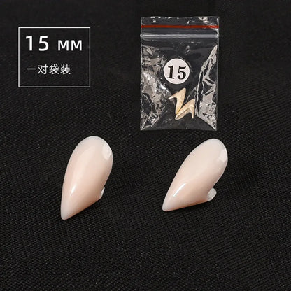 5Pairs Halloween Vampir Zähne Fangs Zahnersatz Prop Party Kostüm DIY Cosplay Requisiten Dekor Falsche Zähne Harz Fangs Mit Solide kleber.
