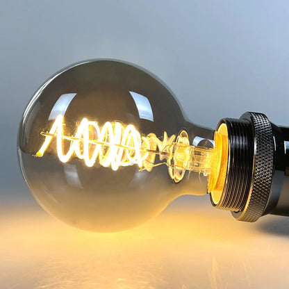 TIANFAN Led Bulbs Vintage Light Bulb ST64 G80 G95 Long Tube Edison Bulb 4W Dimmable 220/240V E27 Smoke Glass 2700K Warm White