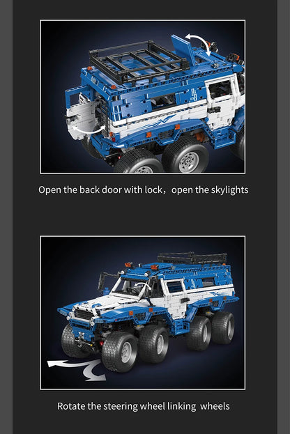 Mould King 13088 13089 Technical Car Toys The RC Avtoros Shaman 8x8 Building Block Assembly Car Brick Set Kids Christmas Gift.