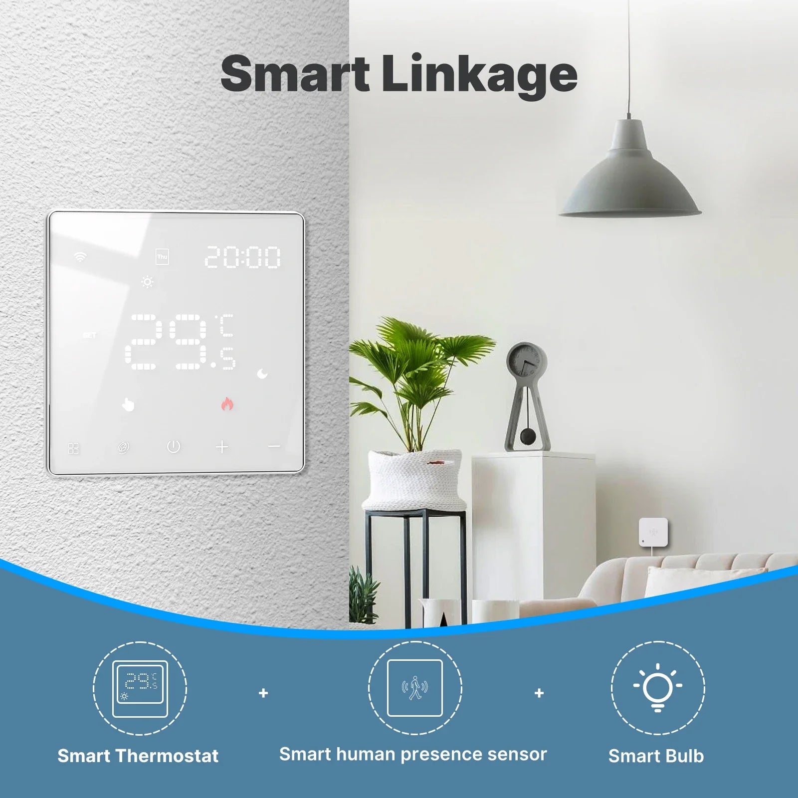 MOES Tuya ZigBee WiFi Smart Thermostat Programmable Temperature Controller for Water Boiler Electric Heating Alexa Google Home.