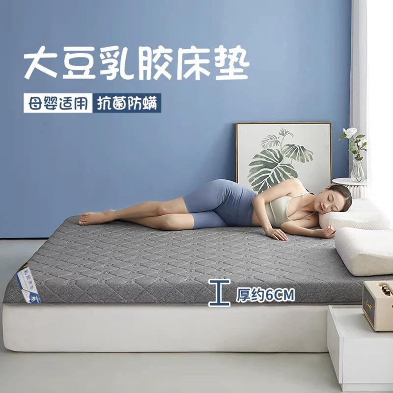 Matratze aus Sojabohnenfaser, Bodenmatte, faltbar, Tatami-Matte mit langsamer Rückfederung, 4/7 cm Dicke, King Twin, Queen-Size-Latex-Schwammbettprodukt