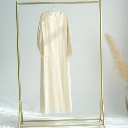 Chiffon Sheer Open Abaya Set Hijabi Muslim Women Party Ramadan Islamic Clothing  Dubai Turkey Kaftan Crepe Kimono Open Abayas