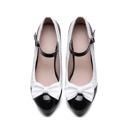 New style women's high heels elegant work single shoes thick heel waterproof platform party gathering OL women's single shoes.