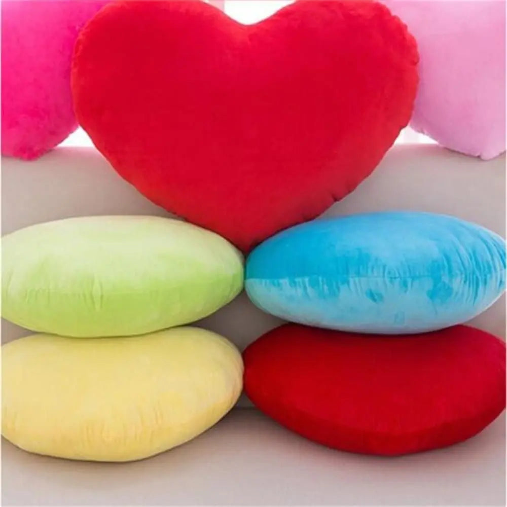 PP cotton Soft Pillow Comfortable Heart Plush Pillow Red Color Pink Color Stuffed Pillow Heart Shape Home Decorative