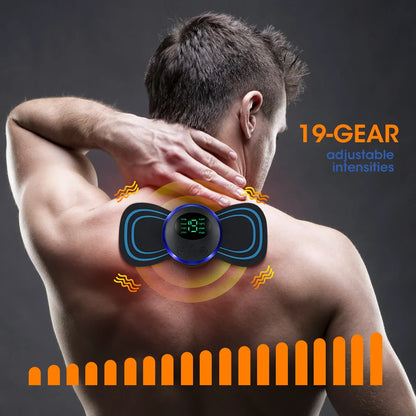 Electric Neck Massager EMS Muscle Massage Stimulator Low Frequency Instrument Back Cervical Calf Patches Pain Joints Mini Device.