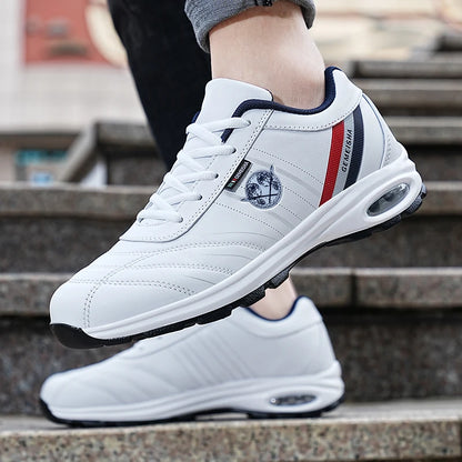 YRZL Mens Running Shoes Casual Outdoors Sneakers Breathable Sports Shoes Lightweight Non Slip Leather Walking Shoes for Men 2025.