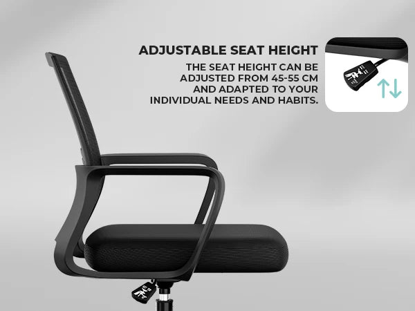 Sukida Bürostuhl, ergonomischer Mesh-Gaming-Stuhl mit mittlerer Rückenkissen, Lordosenstütze für die Arbeit zu Hause und im Schlafzimmer