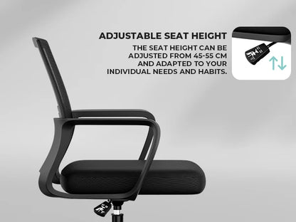 Sukida Bürostuhl, ergonomischer Mesh-Gaming-Stuhl mit mittlerer Rückenkissen, Lordosenstütze für die Arbeit zu Hause und im Schlafzimmer