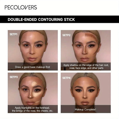 Double Head Highlight Pen Face Make Up Liquid Waterproof Contouring Foundation Contour Makeup Concealer Stick Pencil Cosmetics.