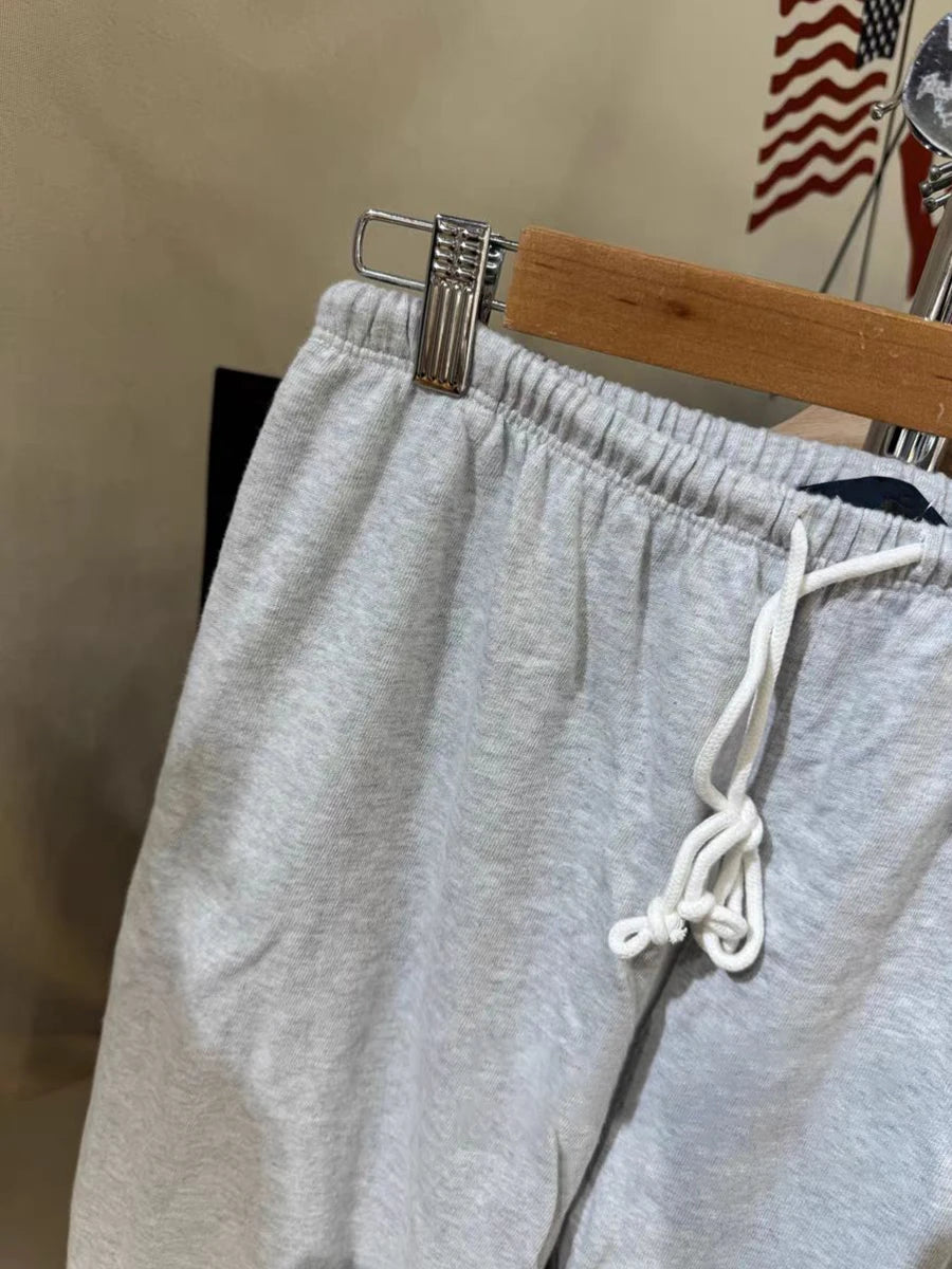 Solid Drawstring Straight Sweatpants Women Autumn High Waist Soft Cotton Trousers Casual Vintage Streetwear Sport Long Pant Y2k.