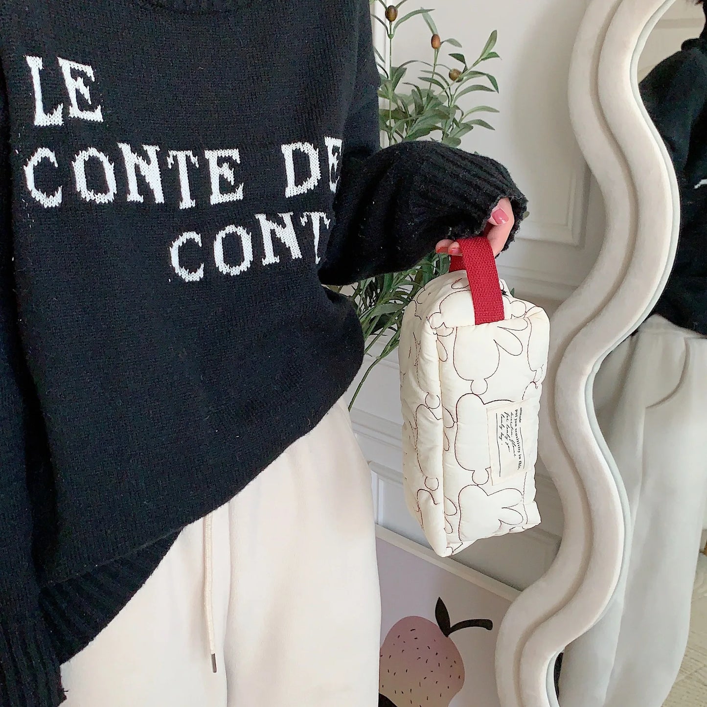 2025 Cute Rabbit Travel Cosmetic Lipstick Purse Storage Bag Kawaii Women Makeup Handbags Organizer Wallet Pouch Pencil Case Bags