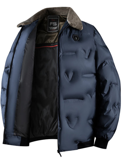 Winter warm jacket, casual business outdoor sports cotton jacket, lapel zipper, real pocket, men's jacket, jacket shirt
