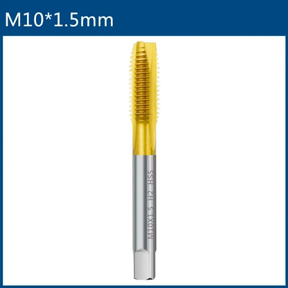 HSS Titanbeschichtung Gewindebohrer Bohrer M2 M2,5 M3 M3,5 M4 M5 M6 M8 M10 M12 Metrische gerade Nut Gewindebohrer Handwerkzeuge