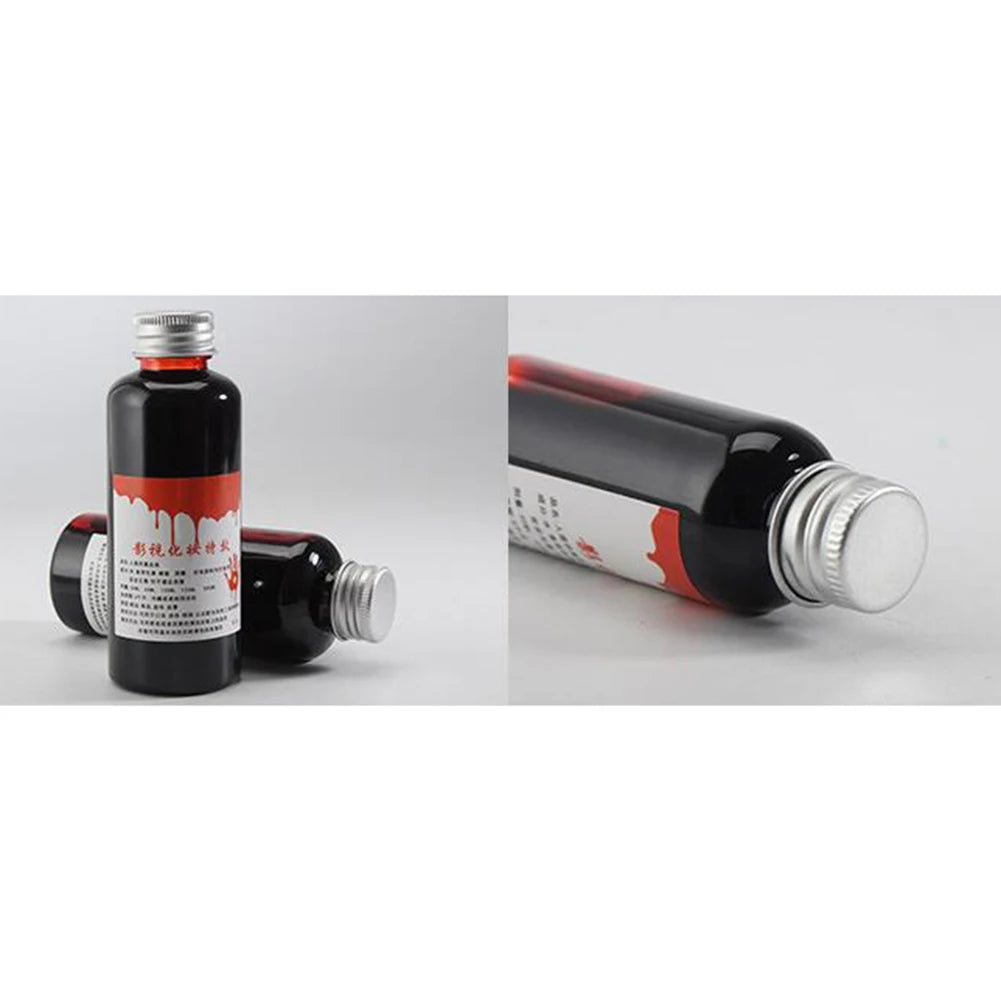 30/120/ml gefälschte Abstrich Blut Flüssigkeit Flasche Bühne Streich Theater Vampire lustige Horror Festival Party DIY Cosplay Requisiten.