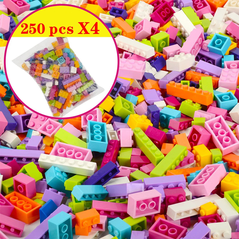250/500/700 1000 Pcs Pieces Replacement Parts DIY Classic Brick Blocks Building Xmas Gift Creative Moc Sets City Brinquedos