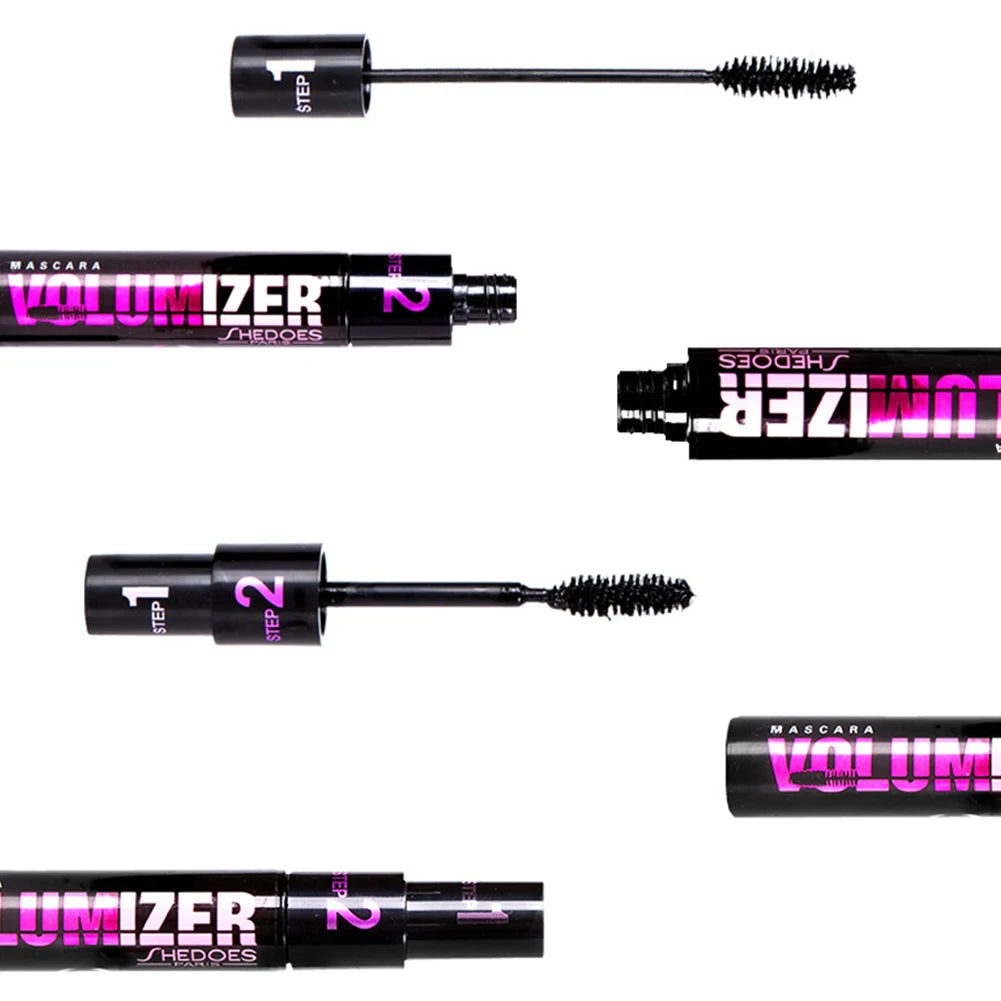 2 in 1 Curling Mascara Eye Cosmetics Waterproof Long Lasting Not Blooming Black Natural Thick Curling Lengthening Mascara Makeup.