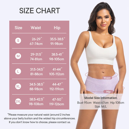 High Waist Leakproof Period Panties Bamboo Fibre Heavy Flow Absorbent Underwear Reusable Breathable.