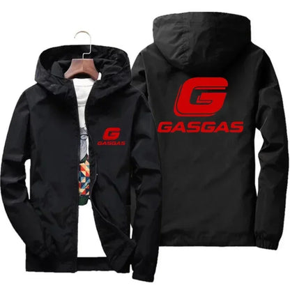 Motorcycles GasGas Spring and autumn men's hooded coat jacket casual atmosphere thin men's coat street clothing jacket fishing.