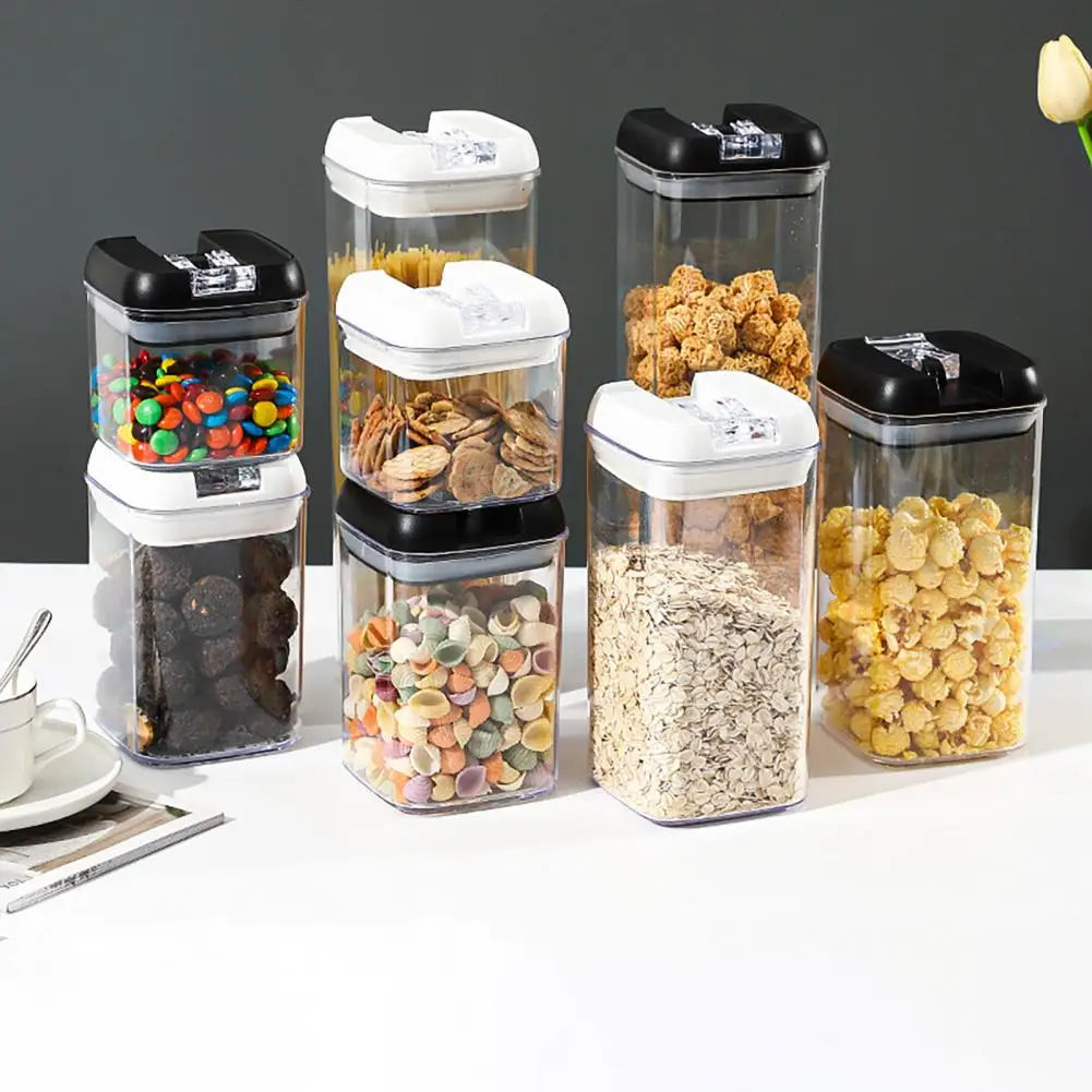 FAIS DU Food Storage Jar With Lid Kitchen Container Kitchen Organizer Stackable Dustproof Moisture Resistant Kitchen Accessories.