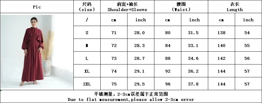 Elegant Muslim Dress Ramadan Pleated Abaya for Women Slim Waist Long Dress Islamic Clothing Muslim Eid Party Dresses Hijab Robe.