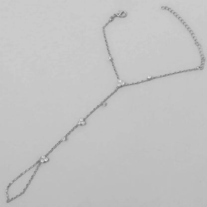 2025 Summer New Rhinestone Flower Bracelet Geometric Crystal Metal Bracelet for Women Beach Party Jewelry Accessories.