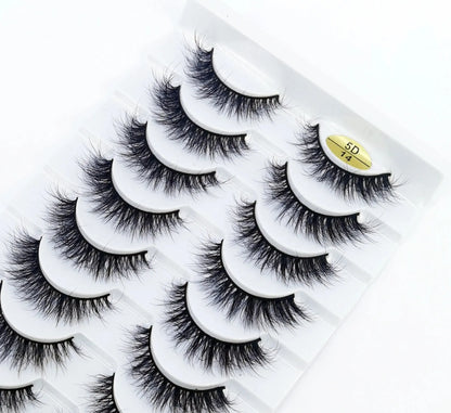 10 Pairs Lashes Fluffy Soft Russian Volumes Mink Lashes 3D Mink Eyelashes Lashes Reusable Fluffy False Lashes Russian Extensions