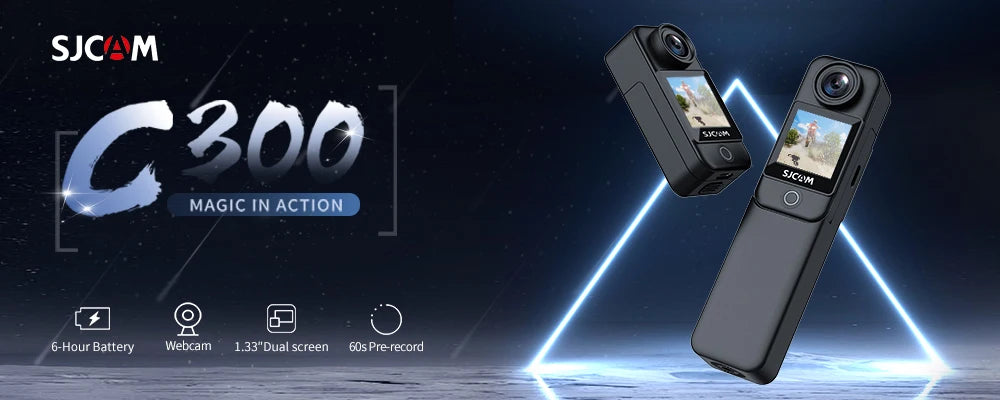 SJCAM SJ20 4K Anti-Shake Action Camera Dual Lens Waterproof 5G WiFi Touch Screen Motion Detection Multifunctional Sports Cam.