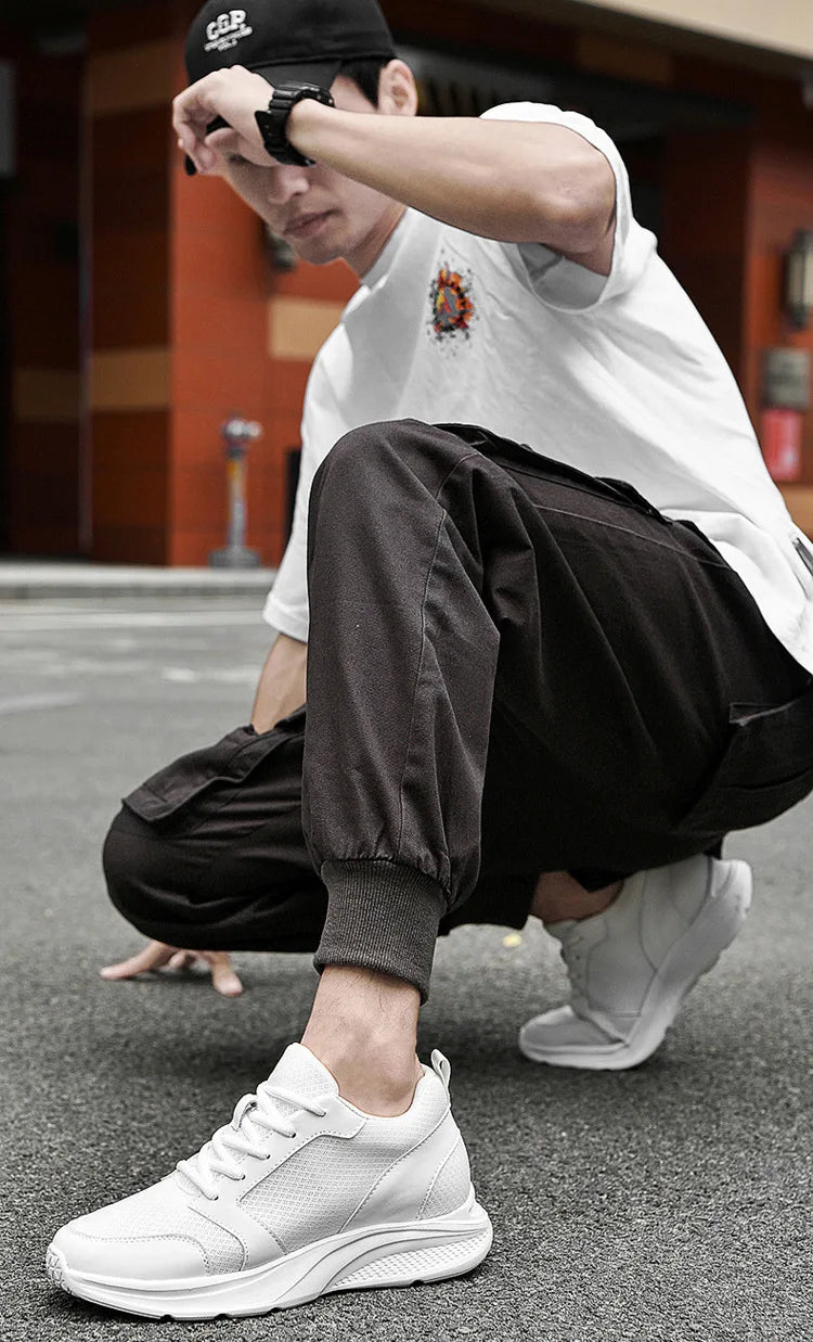 Men Elevator Shoes Height Increase Sneakers Shoes for Men 10cm Sports Casual Shoes Invisible Inner Heightening Shoes for Men 8cm.