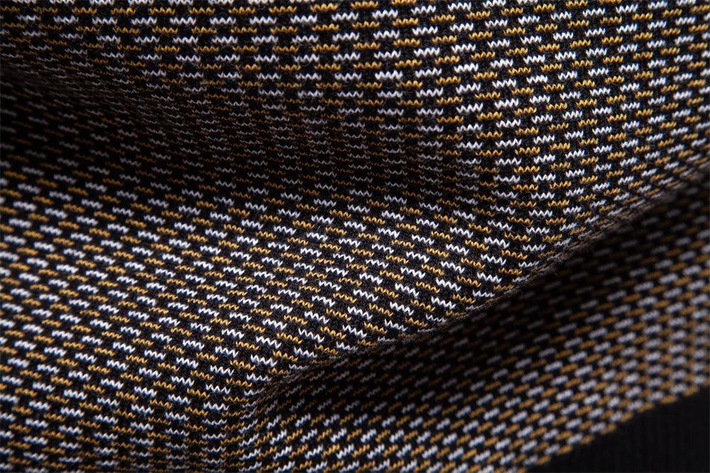 AIOPESON Classic Striped Knitwear Men Cotton Blend Sweater Mock Neck Warm Thickened Old Money Luxury Winter Sweaters for Men.