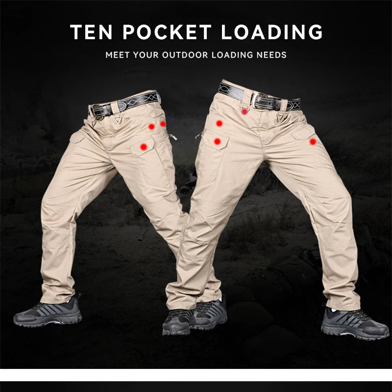 New Mens Tactical Pants Multiple Pocket Elasticity Military Urban Commuter Tacitcal Trousers Men Waterproof Cargo Pant 6XL.