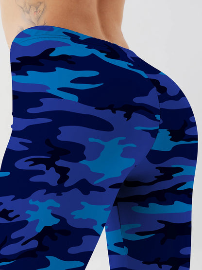 Fashion Women camouflage Leggings For Fitness High Waist Gym Legging Push Up Women navy Leggings