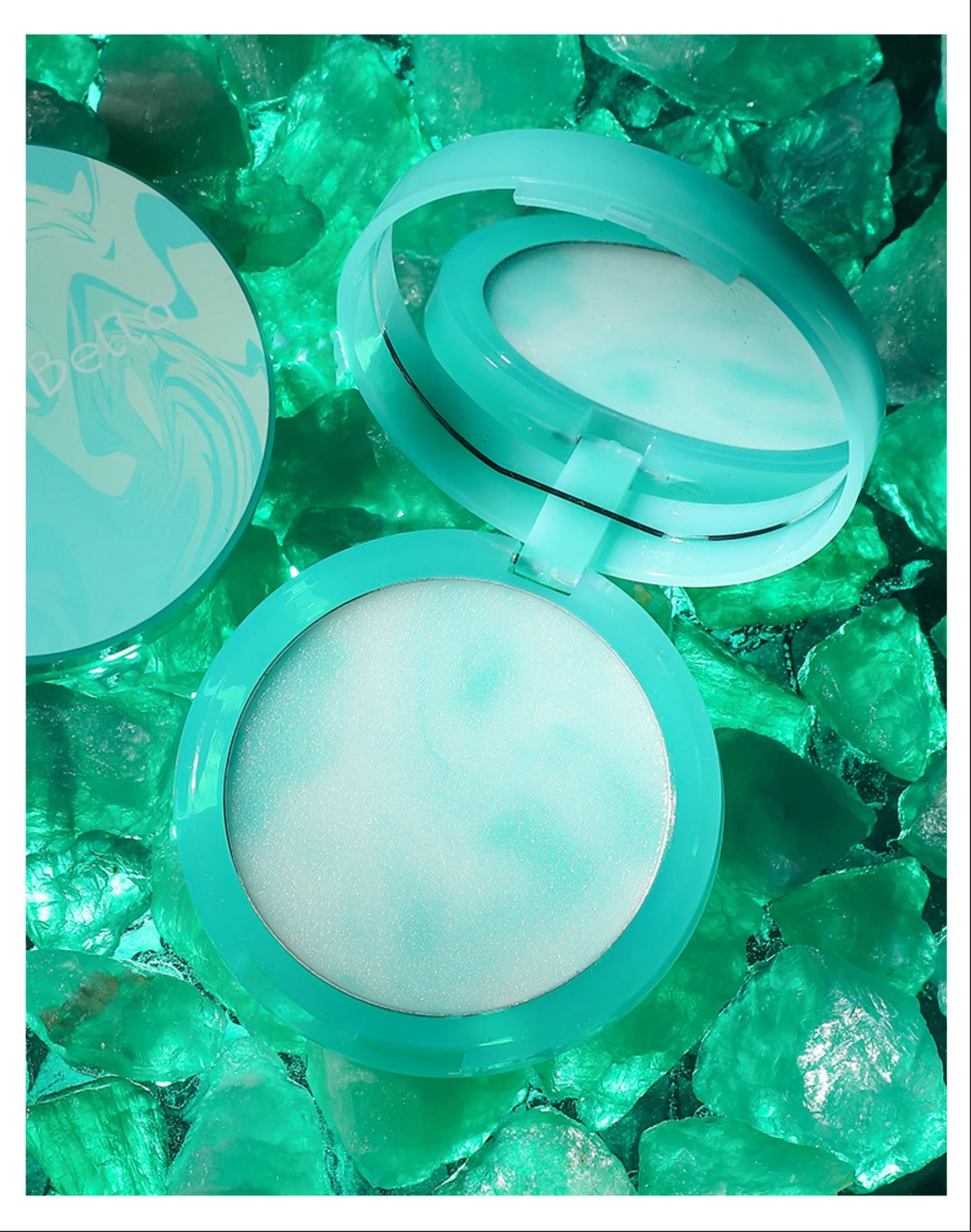 CandyBella Emerald Green Pressed Powder - Oil Control Finisher & Bronzer, Lightweight Invisible, Buildable Natural Contour, New!.