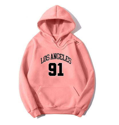 Blessyuki los angeles Brief gedruckt Hoodies Frauen 2023 Herbst Winter plus Größe lässig Vintage weibliche Sweatshirt Streetwear Top.