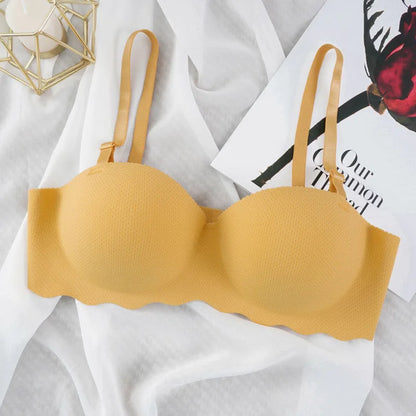 Sexy Push Up Bra for Women Sweet Wireless Brassiere Breathable Seamless Underwear 1/2 Cup Gather Female Lingerie Bralette