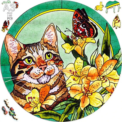 Medium Difficulty Jigsaws for Kids Adult Animal Puzzle Wood Beautiful Bird Owl Cat Wooden Puzzle Home Deco Holiday Gifts