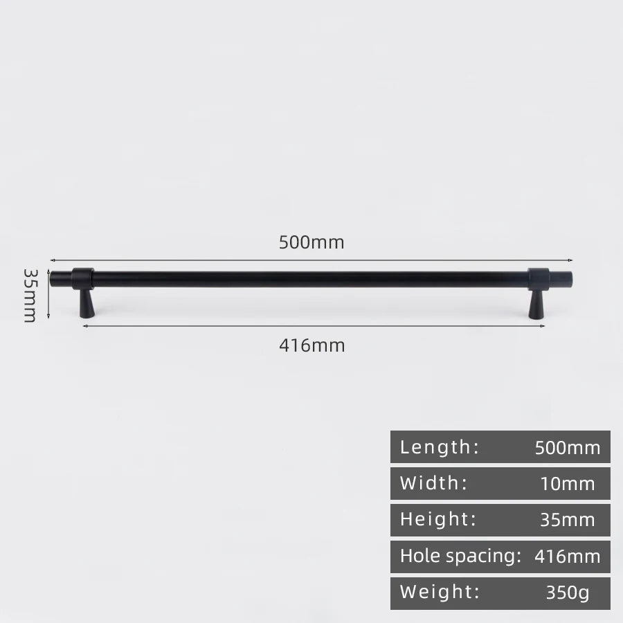 KEDLO Solid Brass Brushed Antique Brass Bronze 500mm Pull Drawer Knobs T Bar Kitchen Cabinet Handle