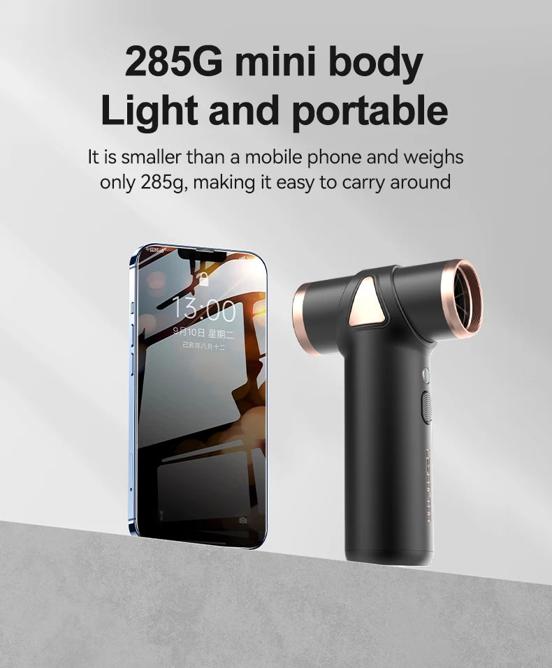 New Wireless Hair Dryer Multifunctional Outdoor Barbecue Carbon Blowing Dust Removal Portable Charging High Speed Hair Dryer