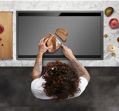 ASRAS Large Size Flip Cover Hidden Island Kitchen Sink 304 Stainless Steel 4mm Thickness Handmade Stepped Sink Cup Rinser Sinks