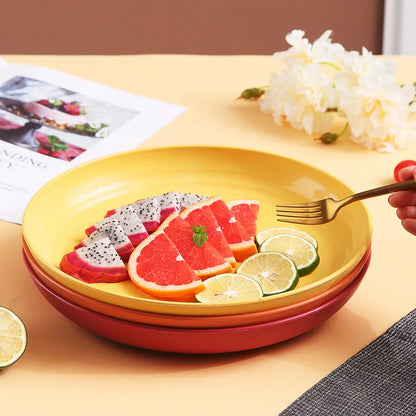 Dinner Plates Wheat Straw Eco Friendly BPA Free Biodegradable Picnic Kids Fruit Snack Plate Bone Dishes Kitchen Accessories.