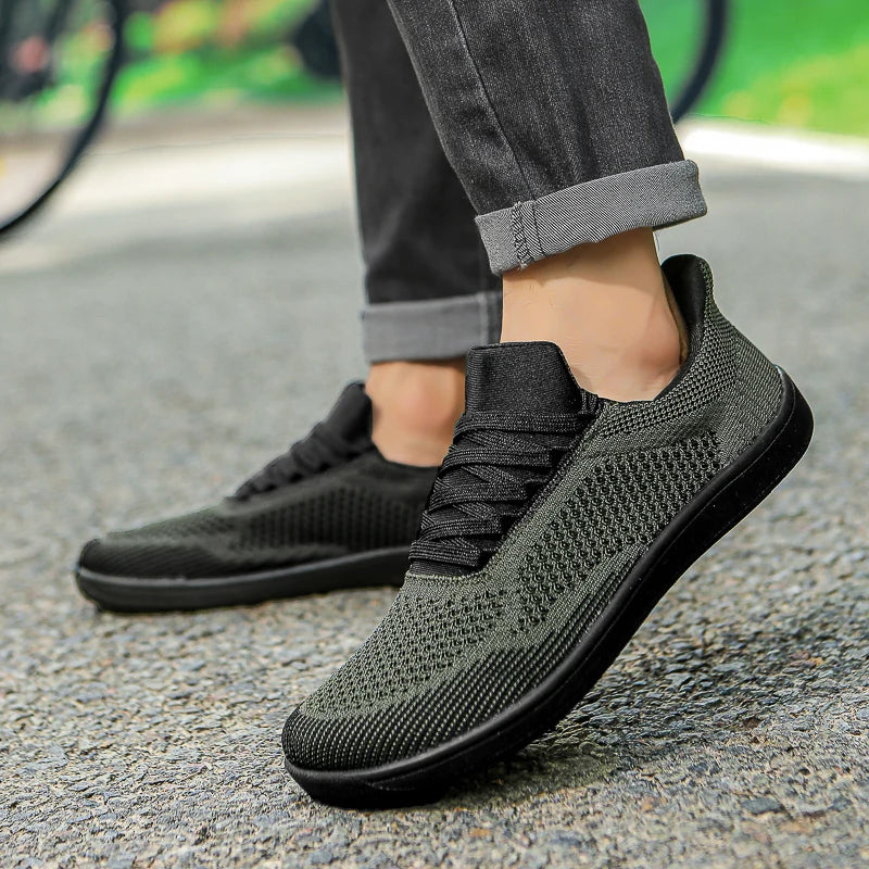Sommer Breite Schuhe Männer Barfuß Breite Kappe Weichen Sohlen Outdoor Jogging Lace Up Casual Sneaker Atmungsaktive Laufschuhe Tenis Jeans